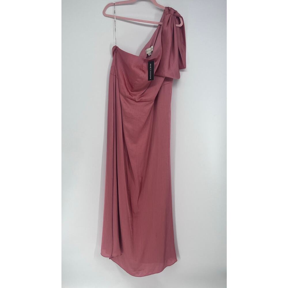 Sachin & Babi Chelsea One Shoulder Bow Gown Size 22W - Picture 3 of 11